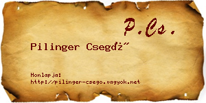 Pilinger Csegő névjegykártya